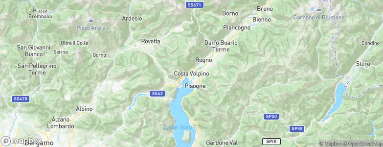 Costa Volpino, Italy Map