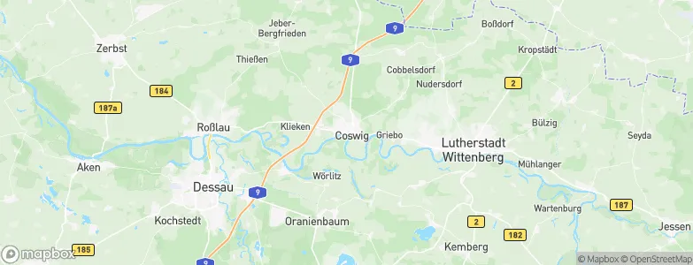Coswig, Germany Map