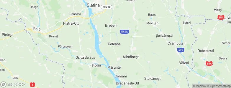 Coteana, Romania Map