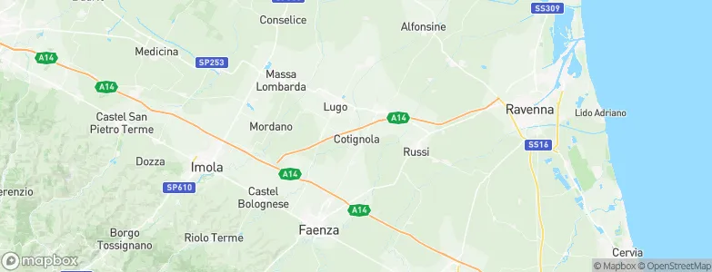 Cotignola, Italy Map