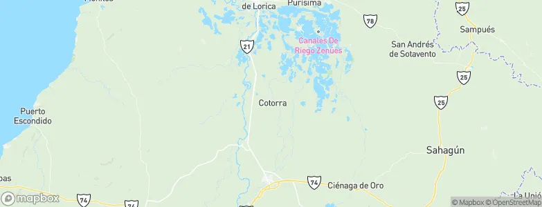 Cotorra, Colombia Map