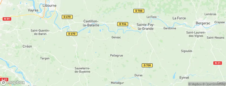 Coubeyrac, France Map