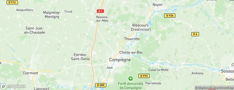 Coudun, France Map