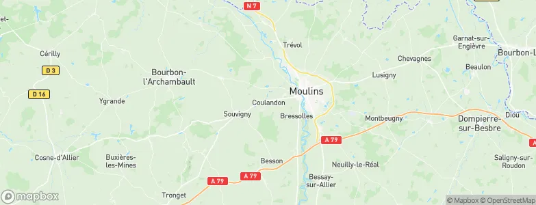 Coulandon, France Map