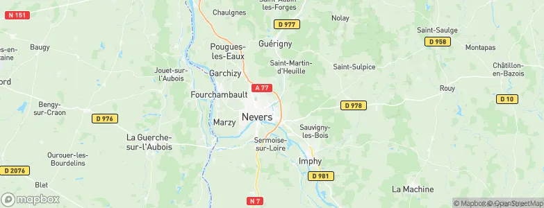 Coulanges-lès-Nevers, France Map