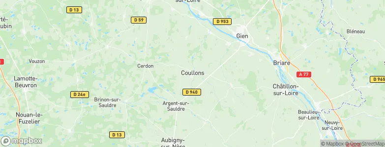 Coullons, France Map