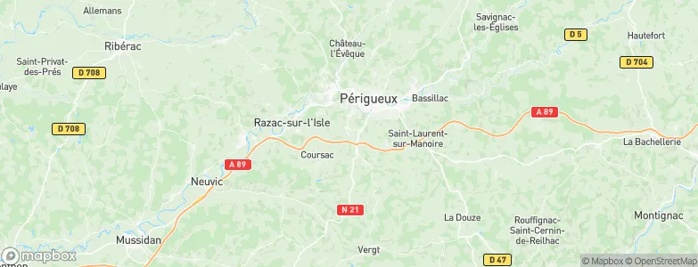 Coulounieix, France Map