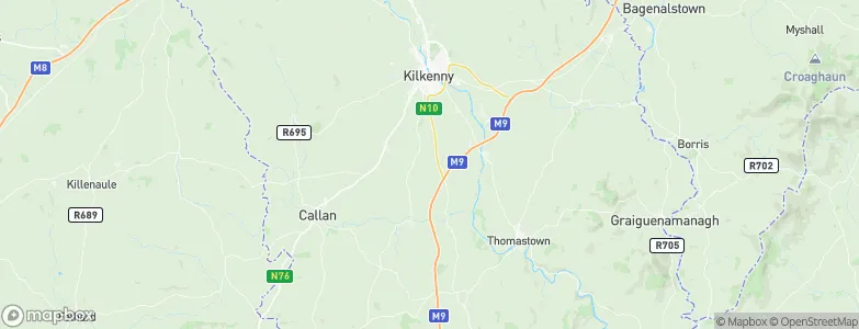 County Kilkenny, Ireland Map