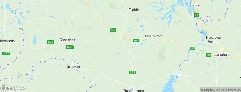 County Roscommon, Ireland Map