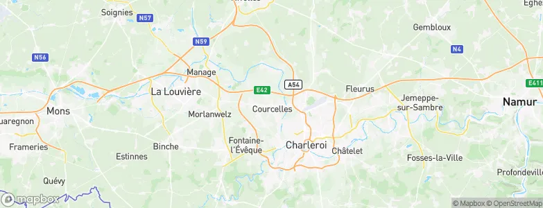 Courcelles, Belgium Map