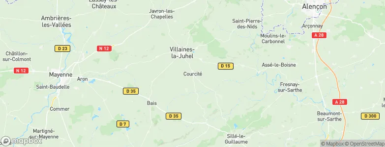 Courcité, France Map