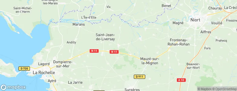 Courçon, France Map