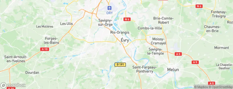 Courcouronnes, France Map