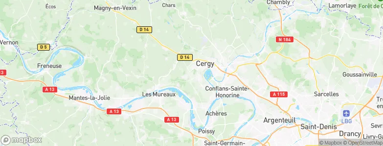 Courdimanche, France Map