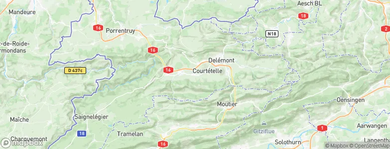Courfaivre, Switzerland Map