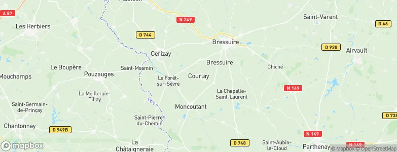Courlay, France Map