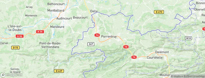 Courtedoux, Switzerland Map