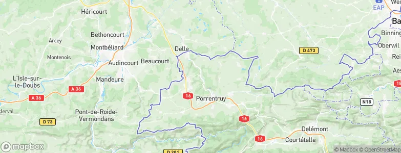 Courtemaîche, Switzerland Map