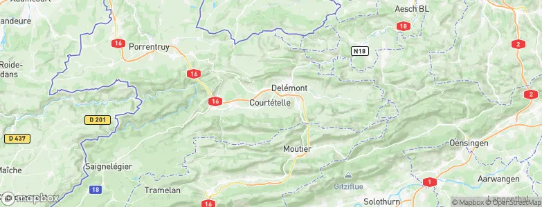 Courtételle, Switzerland Map