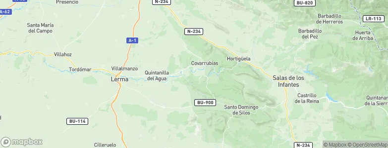 Covarrubias, Spain Map