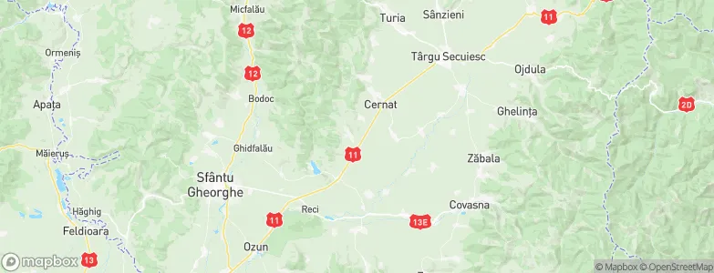 Covasna, Romania Map