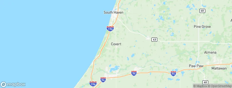 Covert, United States Map