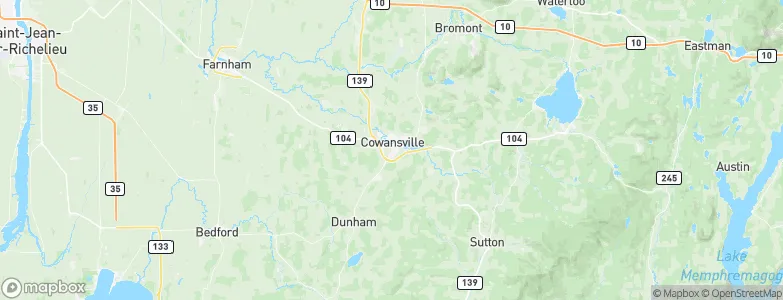 Cowansville, Canada Map