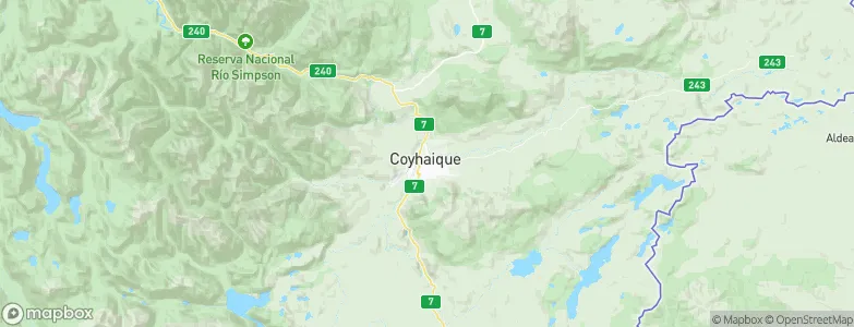 Coyhaique, Chile Map