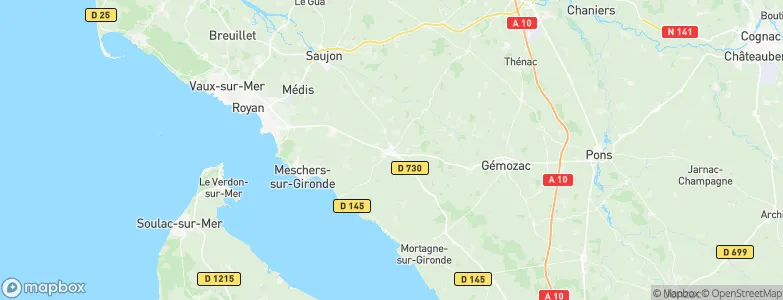 Cozes, France Map