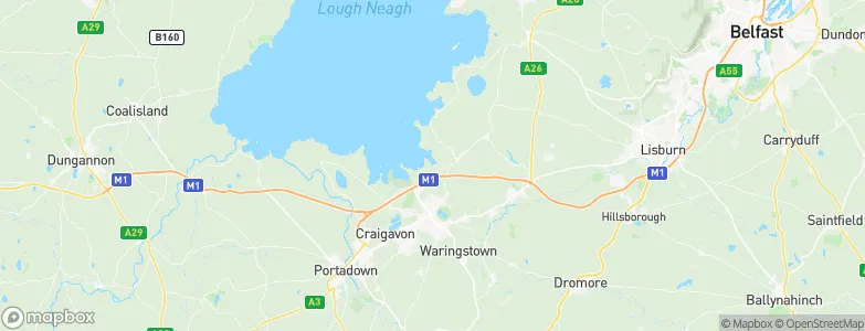 Craigavon, United Kingdom Map
