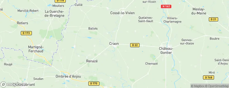 Craon, France Map