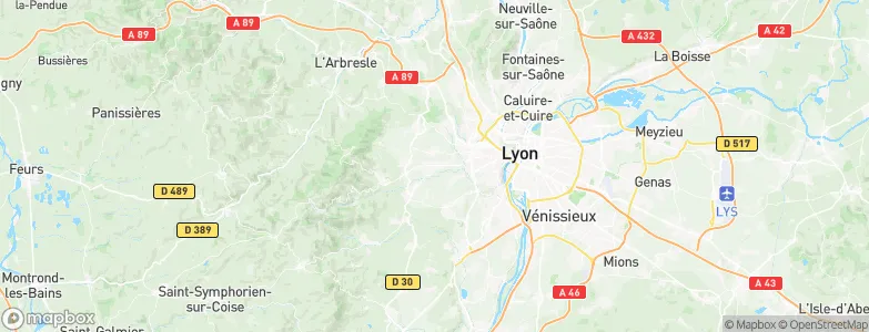 Craponne, France Map
