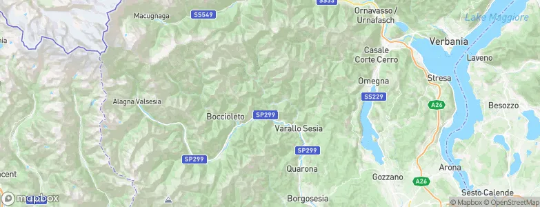 Cravagliana, Italy Map