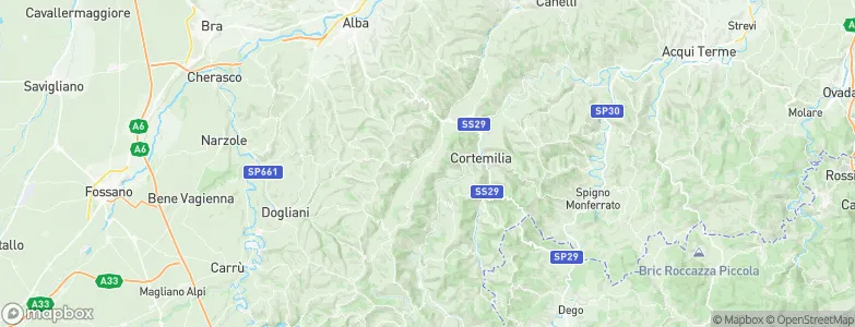 Cravanzana, Italy Map