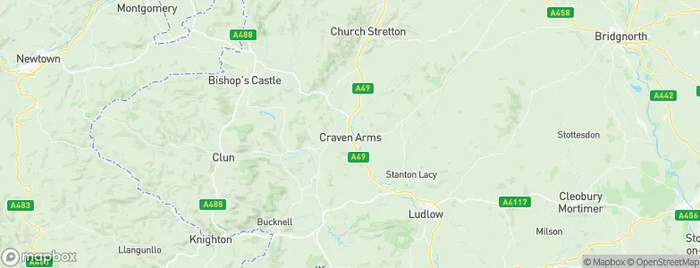 Craven Arms, United Kingdom Map