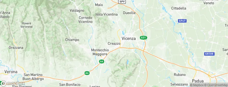 Creazzo, Italy Map