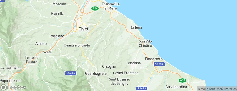 Crecchio, Italy Map