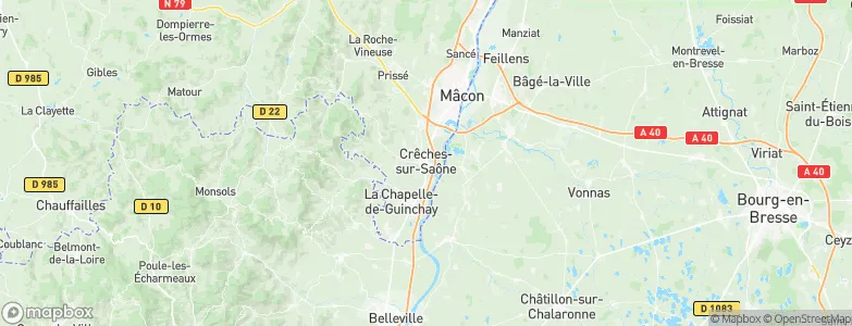 Crêches-sur-Saône, France Map