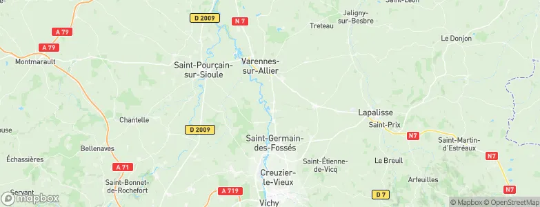 Créchy, France Map