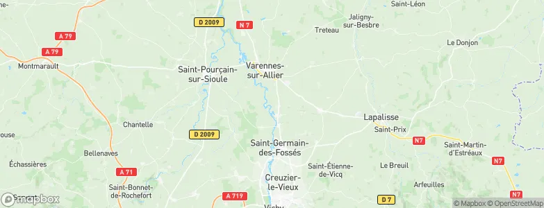 Créchy, France Map