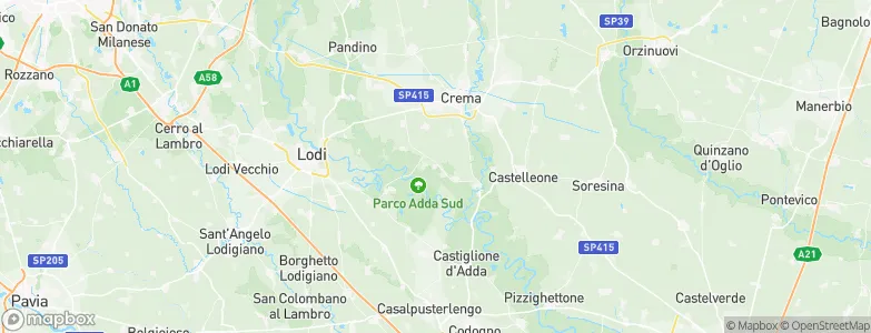 Credera, Italy Map