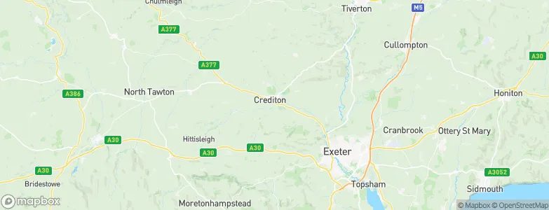 Crediton, United Kingdom Map
