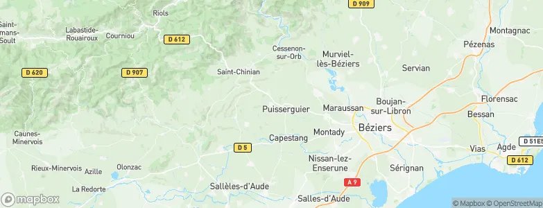 Creissan, France Map