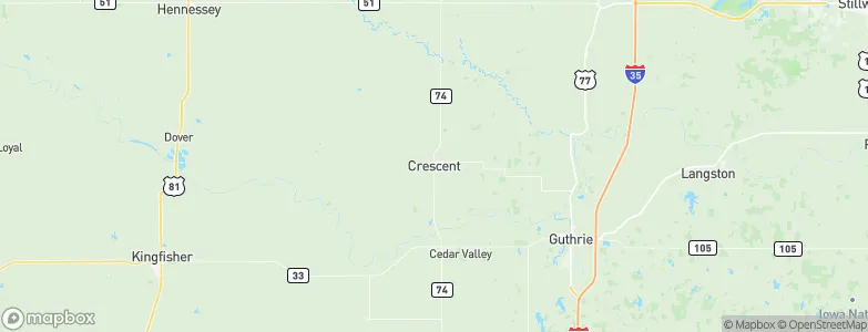 Crescent, United States Map