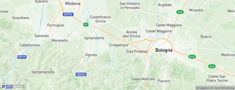Crespellano, Italy Map
