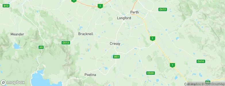Cressy, Australia Map