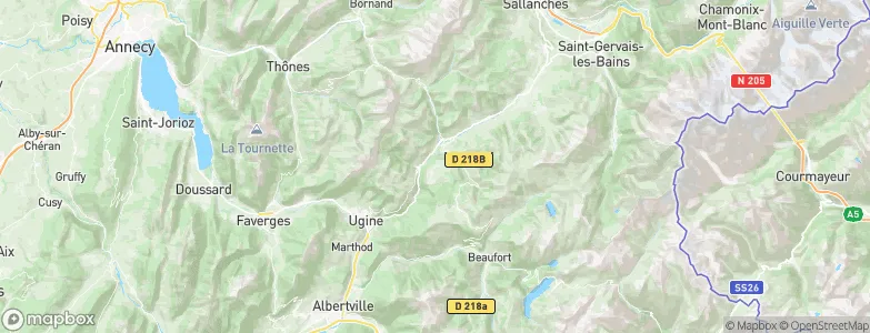 Crest-Voland, France Map