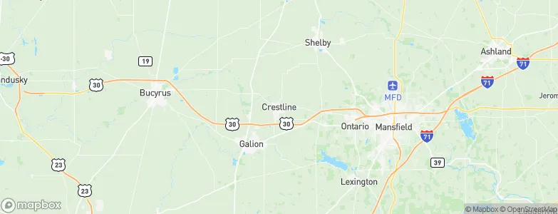 Crestline, United States Map