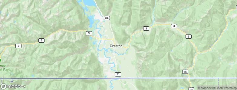 Creston, Canada Map