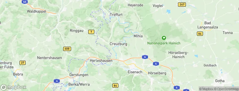 Creuzburg, Germany Map